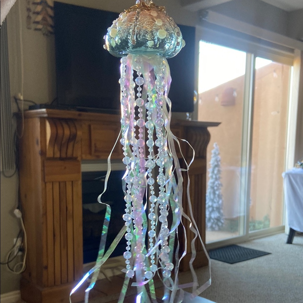 Iridescent Ornament with Gold Accents
